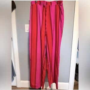 Buffalo David Bitton Pink and Red Striped Pants
